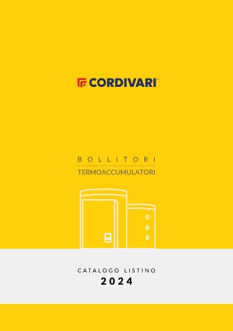 cordivari - listino bollitori e termoaccumulatori